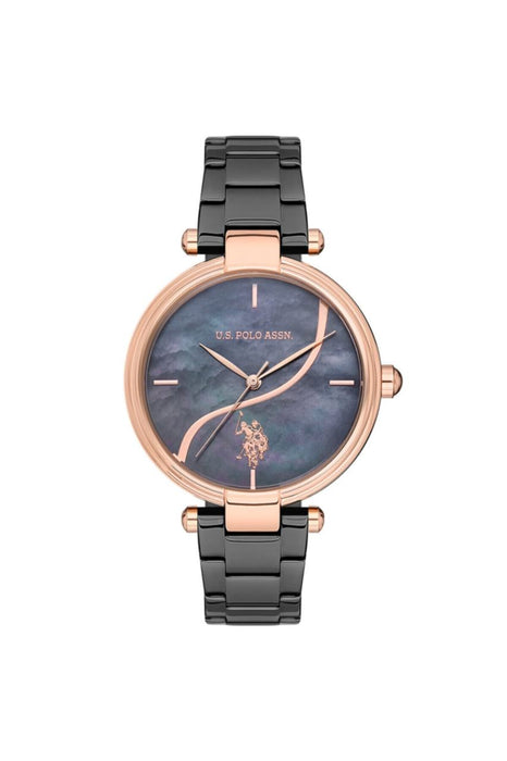 U.S. Polo Assn. Damen Uhr - Edelstahl & Leder