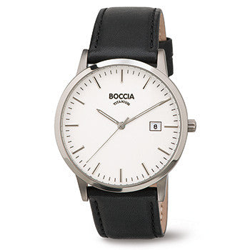 Boccia Titan Uhr mit Lederarmband – Unisex Design