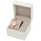 Michael Kors MK1040 Damen Uhr Set mit Armband und Ohrringe