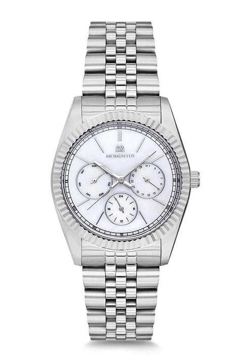 Momentus Damen Stahl Uhr Edelstahlgehäuse