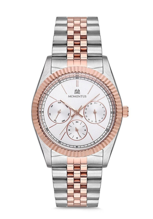 Momentus Damen Stahl Uhr mit Edelstahlarmband