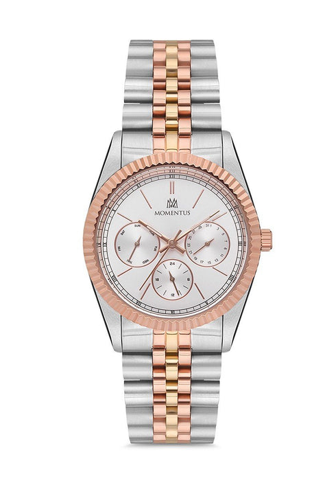 Momentus CW130Z-02SR Damen Stahl Uhr Quarzwerk