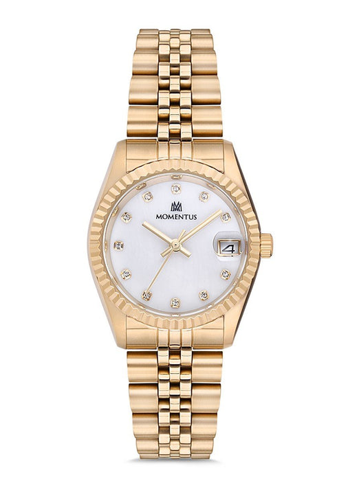 Momentus Damen Stahl Uhr Quarzwerk