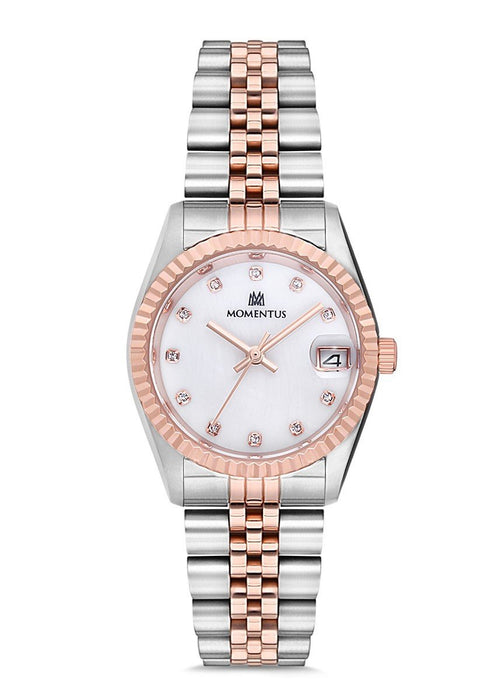 Momentus SW132T-02SR Damen Stahl Uhr Edelstahl