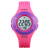 Kinderuhr Digital pink - LED Licht, Wecker & Chronograph für Kinder