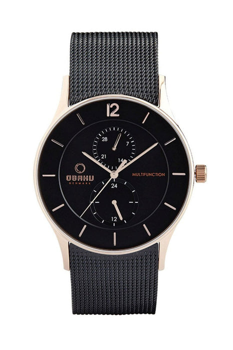 Obaku Denmark Herrenuhr V157GMVBMB Edelstahl Quarz