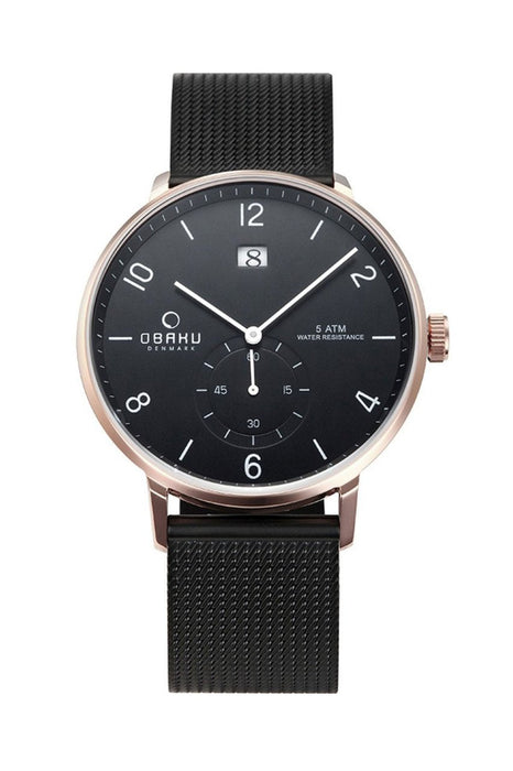 Obaku Denmark Herrenuhr – Silber Edelstahl & Braun Leder