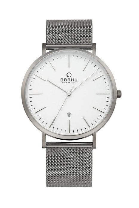 Obaku Herren Uhr V215GDTIMJ Edelstahl Quarz