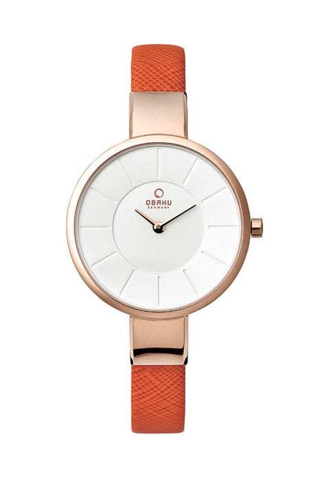 Obaku Denmark Damen Uhr V149LXVIRO mit Lederarmband