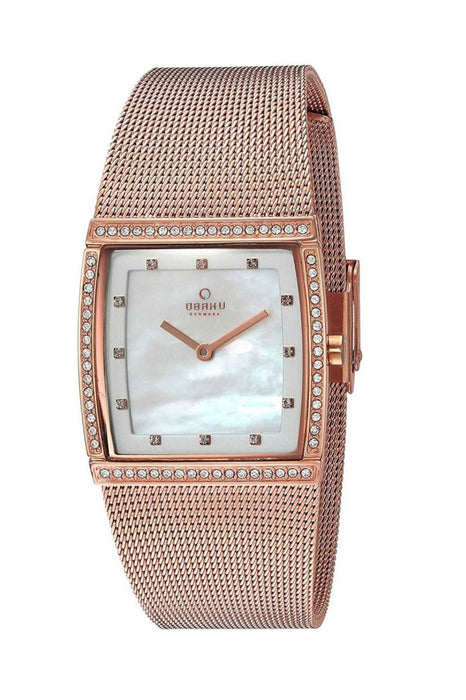 Obaku Damen Uhr V172LEVWMV mit Lederarmband