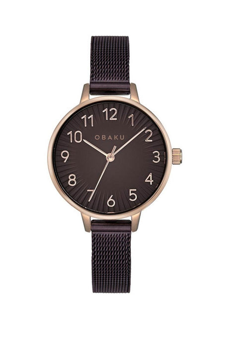 Obaku Denmark Damen Uhr V237LXVNMN mit Edelstahlarmband