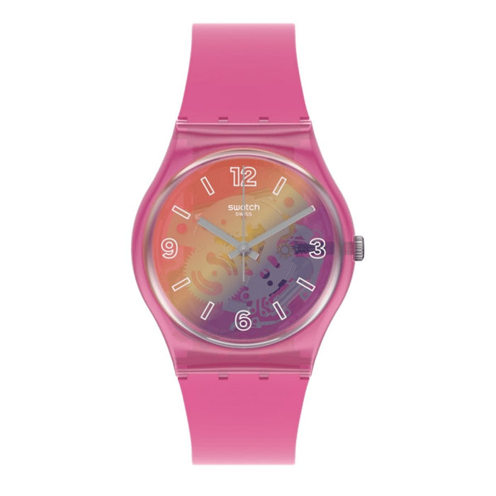 Swatch ORANGE DISCO FEVER GP174 Damen Uhr Quarzwerk