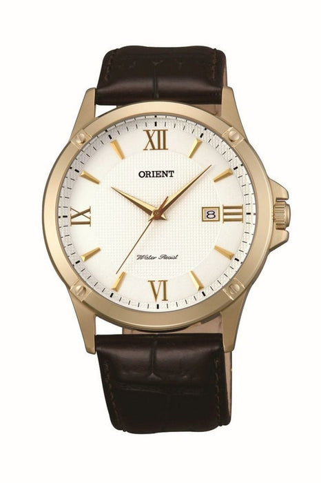 Orient FUNF4001W0 Herrenuhr – 40mm Lederarmband – Klassisches Design