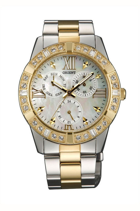 Orient Damen Uhr FUT0B004W0 Edelstahl mit Bernstein