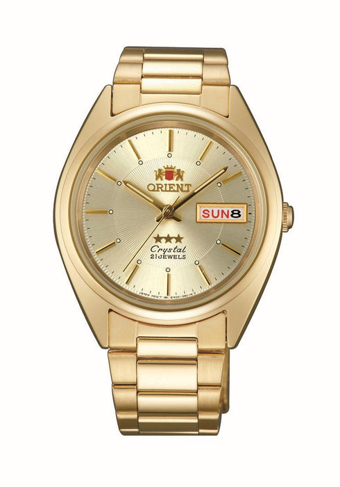 Orient Automatik Herrenuhr Edelstahl mit Bernstein