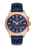 PacoMarine PM.51081.09 Freedom Herrenuhr Roségold mit Blauem Lederarmband