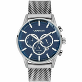 Quantum ADG694.390 Herrenuhr mit Rattan-Armband – 46 mm