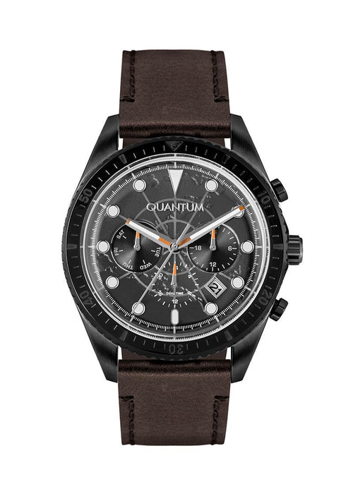 Quantum ADG842.652 Herrenuhr mit Lederarmband