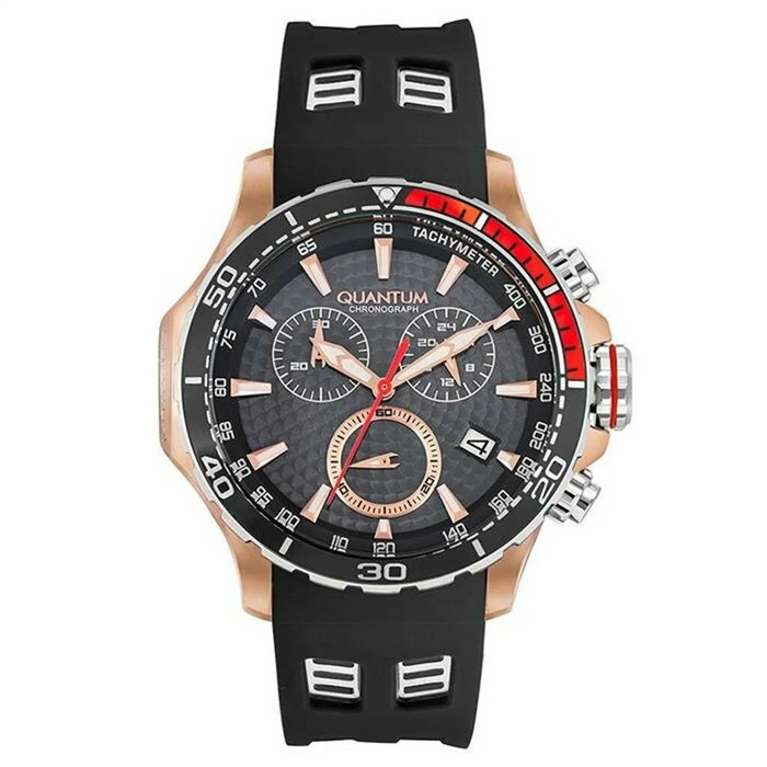Quantum Herrenuhr mit Chronograph & Silikonarmband