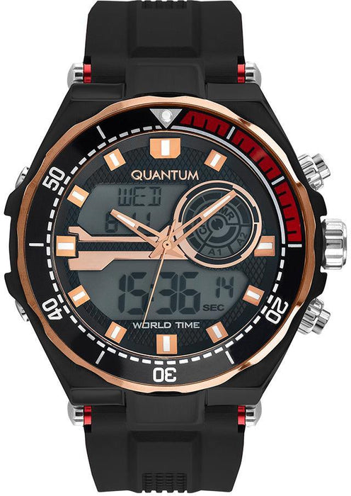 Quantum HNG887.851 Herren Uhr mit Silikonarmband