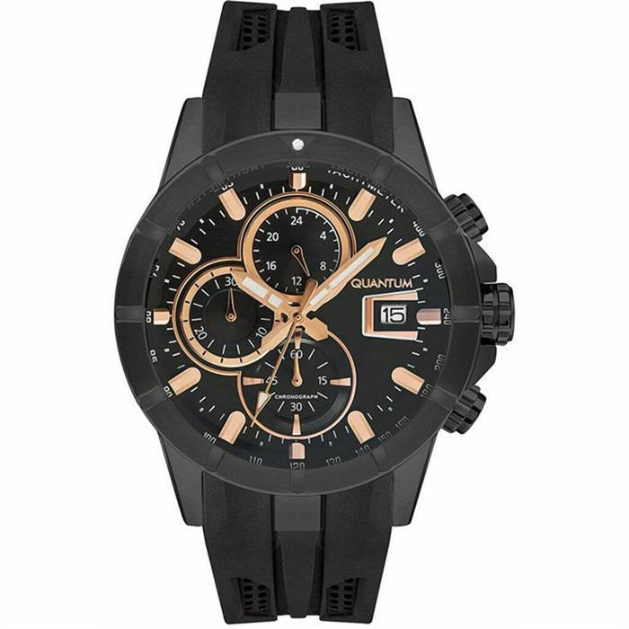 Quantum Herrenuhr mit Chronograph und Silikonarmband