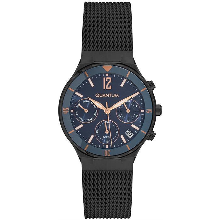 Quantum Damen Uhr mit Korbbogenarmband und Edelstahlgehäuse