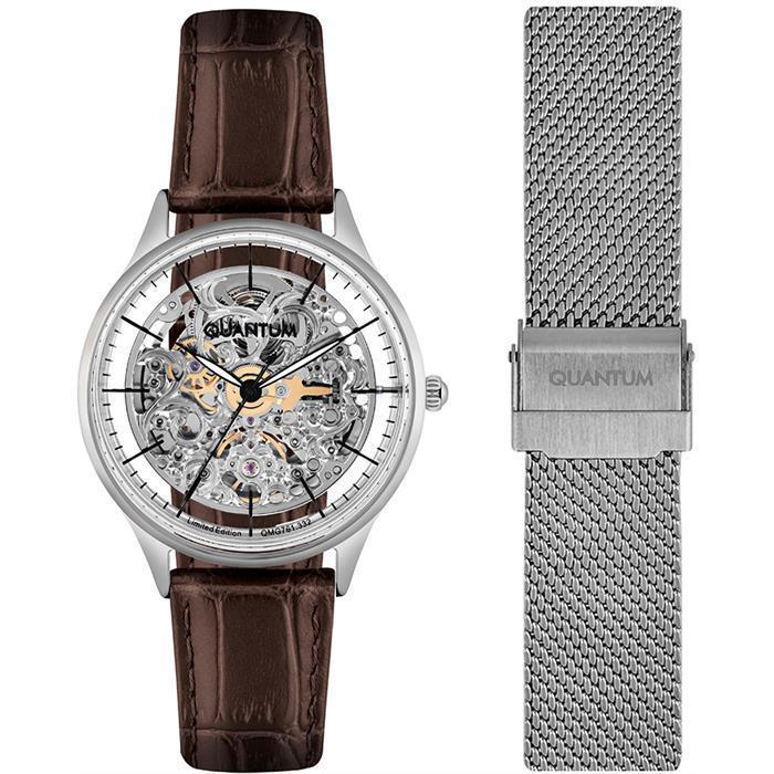 Quantum Otomatik Herrenuhr QMG761.332 Lederarmband
