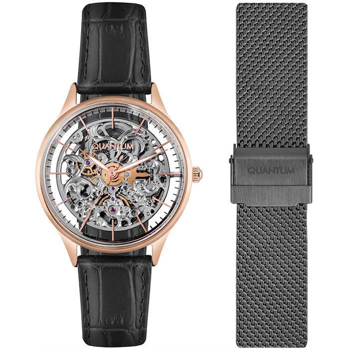 Quantum Automatik Herrenuhr QMG761.432 mit Lederarmband