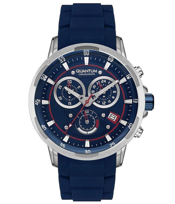 Quantum PWG714.399 Herrenuhr mit Silikonarmband und Chronograph