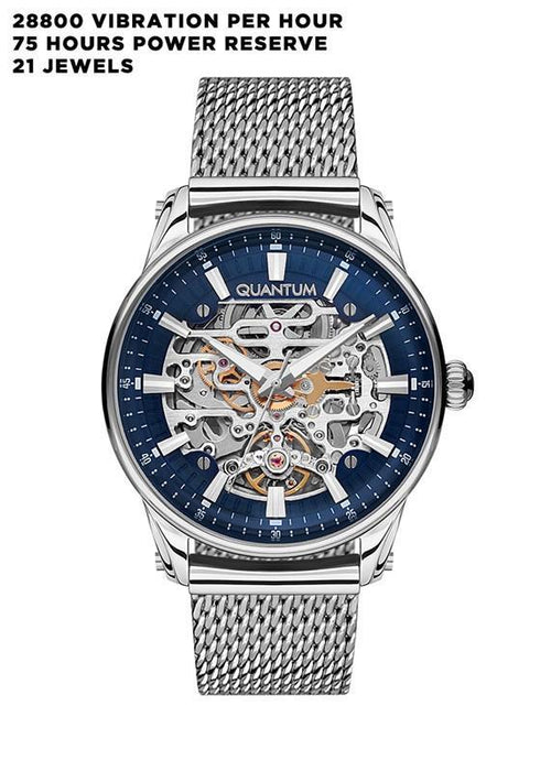 Quantum Automatik Herrenuhr Geflochtenes Band