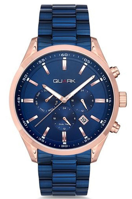 Quark Herrenuhr QC-400BL-2A Edelstahl