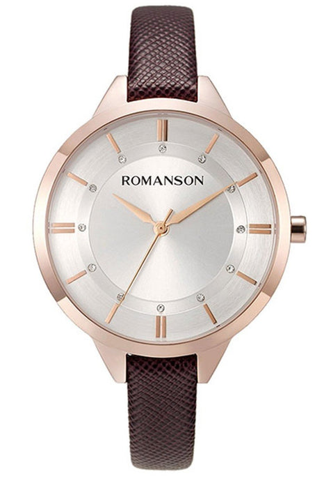 Romanson RL8A28LLNRAS6R Damen Uhr mit Lederarmband