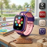 Kinder Smartwatch mit GPS Telefon SOS Kamera - Kinderuhr Wasserdicht Rosa/Blau