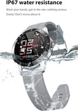 Herren Smartwatch Fitness Uhr HD Touch Display IP67 Wasserfest Herzfrequenz Neu OVP