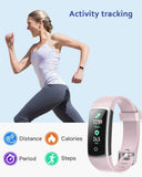 Smartwatch, Damen, Herren, Armband, Blutdruck, Schrittzähler, Gehen, Sportuhr, Herzfrequenzmesser, Blutdruckmessgerät, Aktivitäts-Tracker, Kalorienzähler, für Android iOS