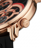 Stuhrling Original Eclipse Horizon 503 Herrenuhr 47mm Dual Time Roségold Neu OVP