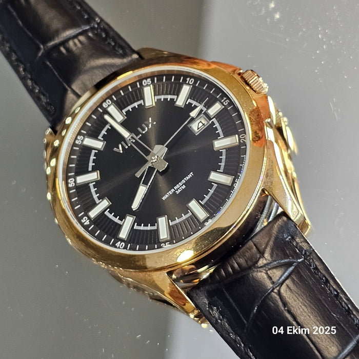 Vialux Klassiker Quarz Uhr – Edelstahl Gehäuse