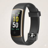 Fitness Tracker Smartwatch – Herzfrequenz, Blutdruck, 14 Sportmodi – Schwarz/Gold – NEU & OVP