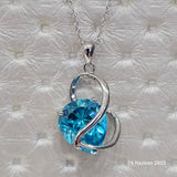 Silberkette Damen 925 mit Blaustein – Elegante Halskette für Damen