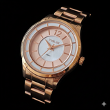 VIALUX Intense LJ100R-11SR Damenuhr - Rosegold & Blau - OVP & 2 Jahre Garantie
