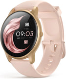 Damen Smartwatch Elegant Rosa / Gold - Fitness Tracker, Pulsuhr, Schrittzähler