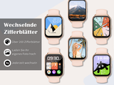 Smartwatch Damen mit Telefonfunktion 1.85" Fitness Uhr Pulsuhr Schlafmonitor Neu