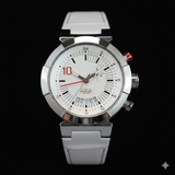 Nacar NC25-290012-AWRL11 Swiss Made Luxus Chronograph 43mm - Weiß /Rot Unisexuhr