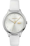 Lacoste LC2001005 Damen Armbanduhr mit Weißem Lederarmband