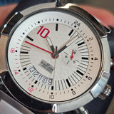 Nacar NC25-290012-AWRL11 Swiss Made Luxus Chronograph 43mm - Weiß /Rot Unisexuhr