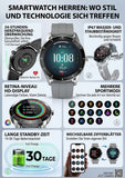 Herren Smartwatch Fitness Uhr HD Touch Display IP67 Wasserfest Herzfrequenz Neu OVP