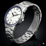 s.Oliver Herrenuhr SO-15162-MQR Armbanduhr Edelstahl Quarz Weiß
