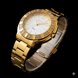 Vialux Intense Damenarmbanduhr - Gold beschichtet - Perlmutt Zifferblatt - NEU & OVP