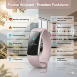 Fitness Armband Tracker HR – Wasserdicht IP68 – Smartwatch Damen Rosa – NEU & OVP