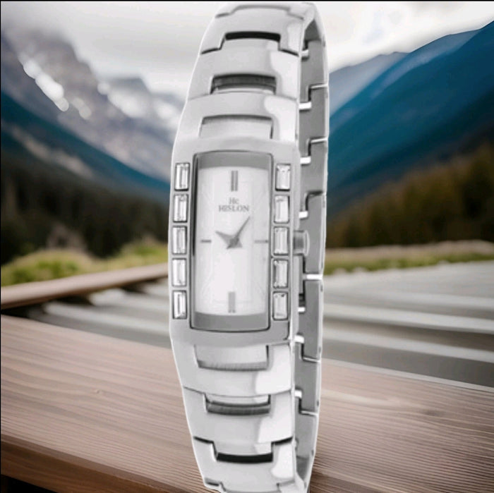HISLON 3103 Damenarmbanduhr mit Swarovski-Steinen